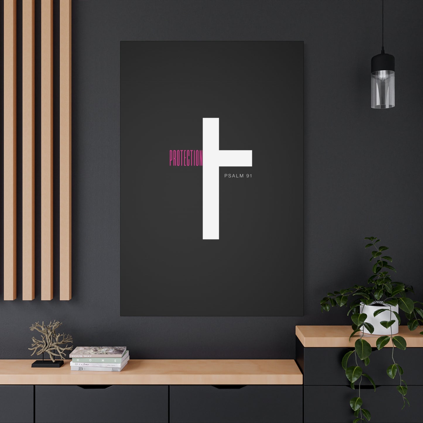 Faith-Inspired Canvas Print - Psalm 91, Home Decor, Wall Art, Christian Gift, Inspirational Decoration