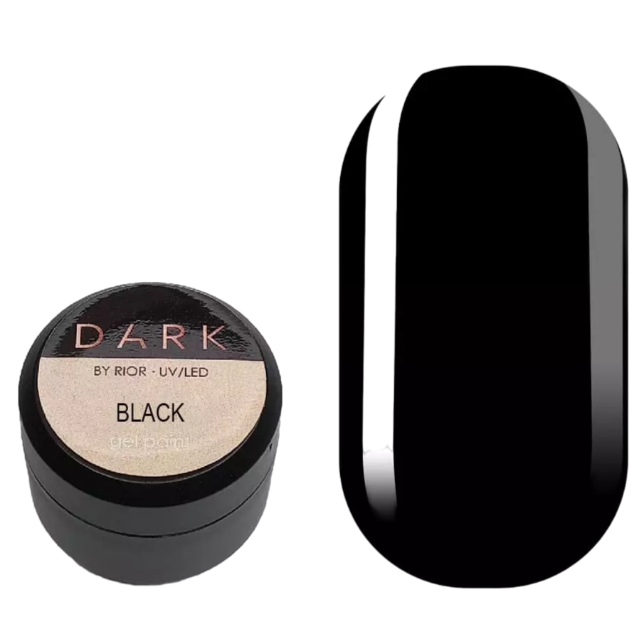 DARK Black Gel Paint, 5ml-0