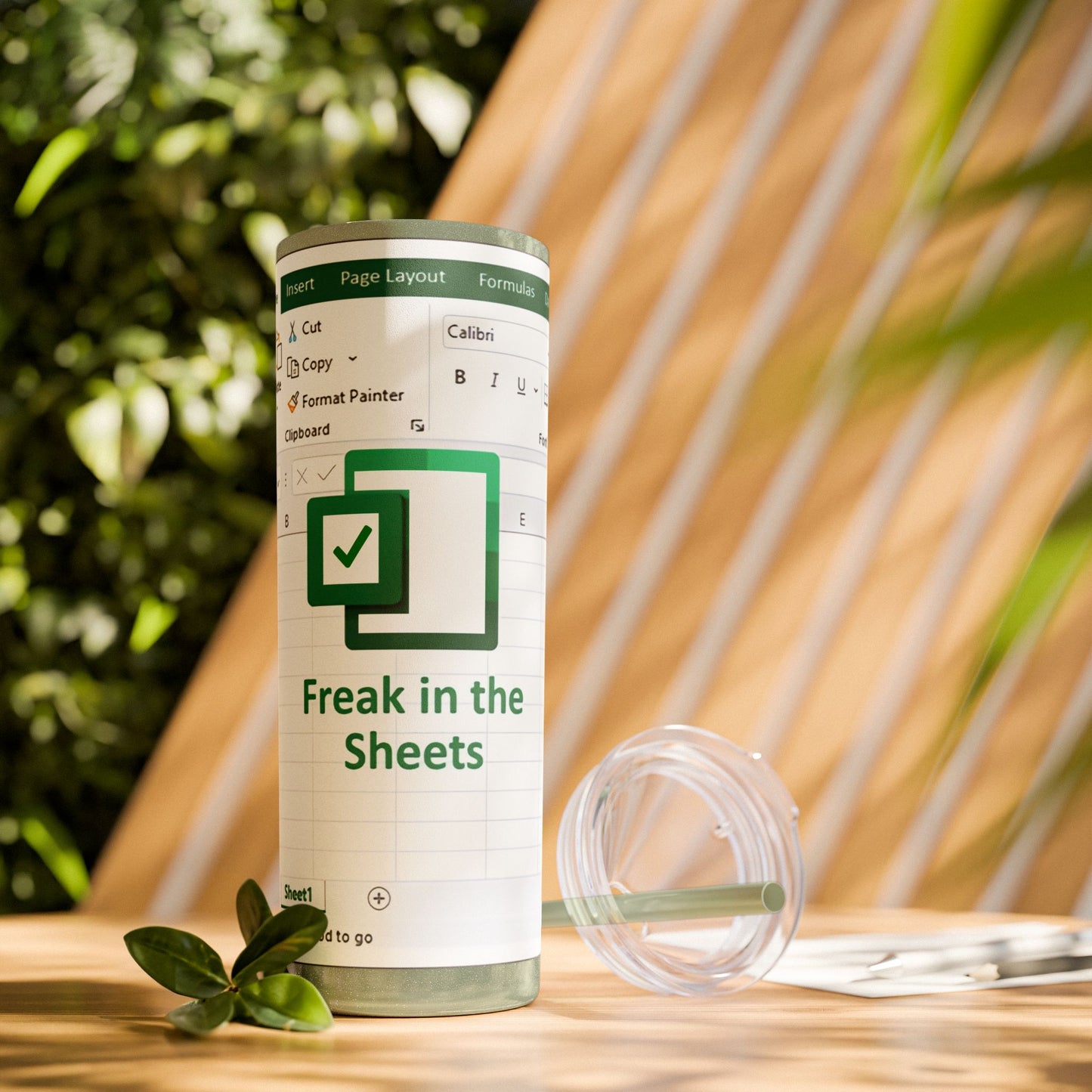 Freak in the Sheets Spreadsheet Themed Tumbler, 20oz Gift for Students, Accountants, Office Humor, Funny Drinkware