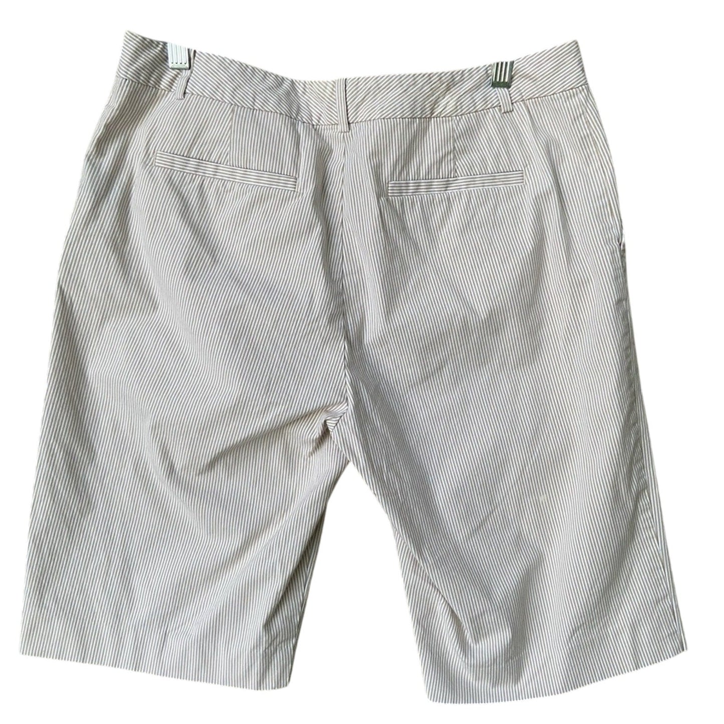 Lauren Ralph Lauren Active Womens Size 10 Striped Seersucker Bermuda Shorts
