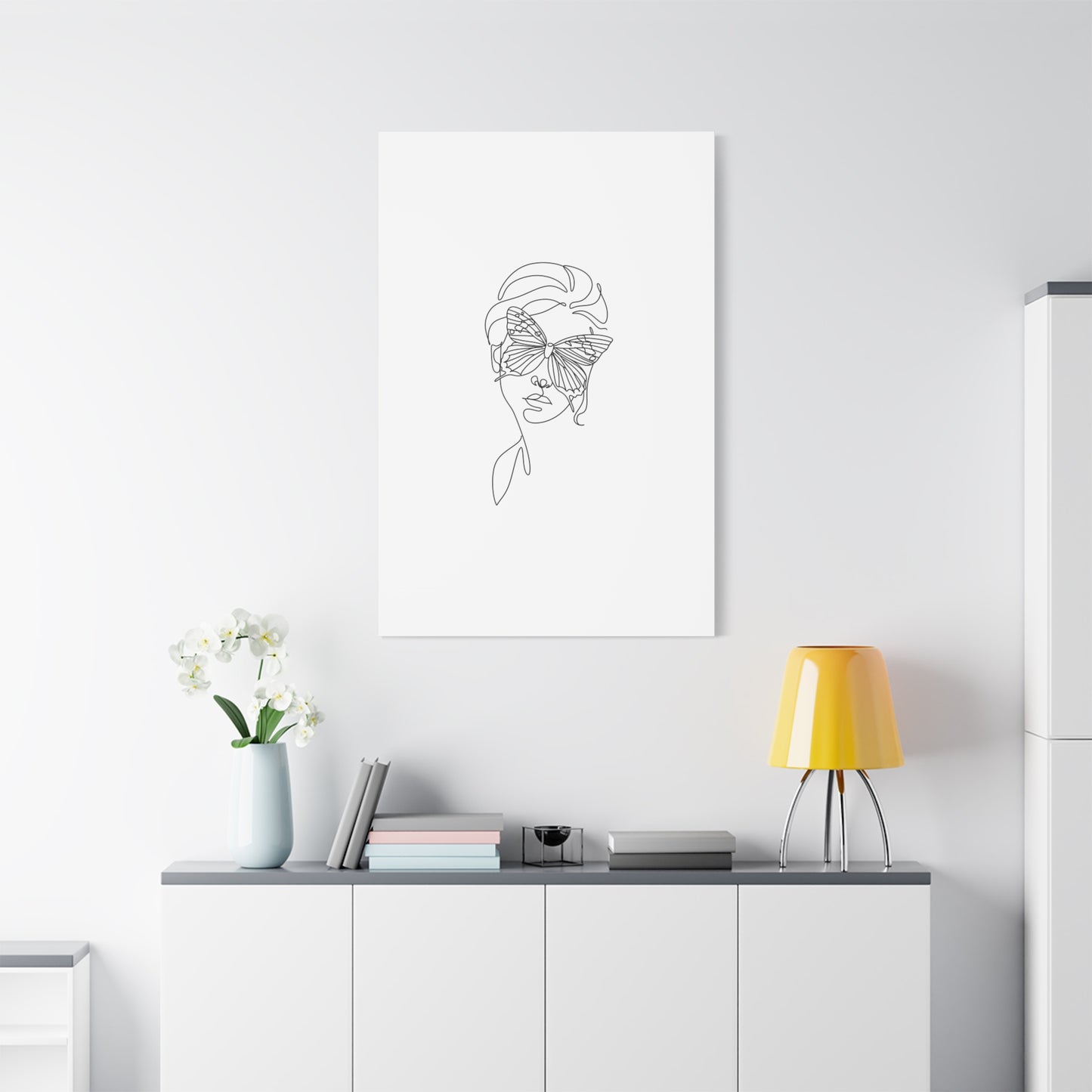 Minimalist Butterfly Canvas Art, Modern Home Decor, Gift for Nature Lovers, Wall Art for Women, Inspirational Wall Art