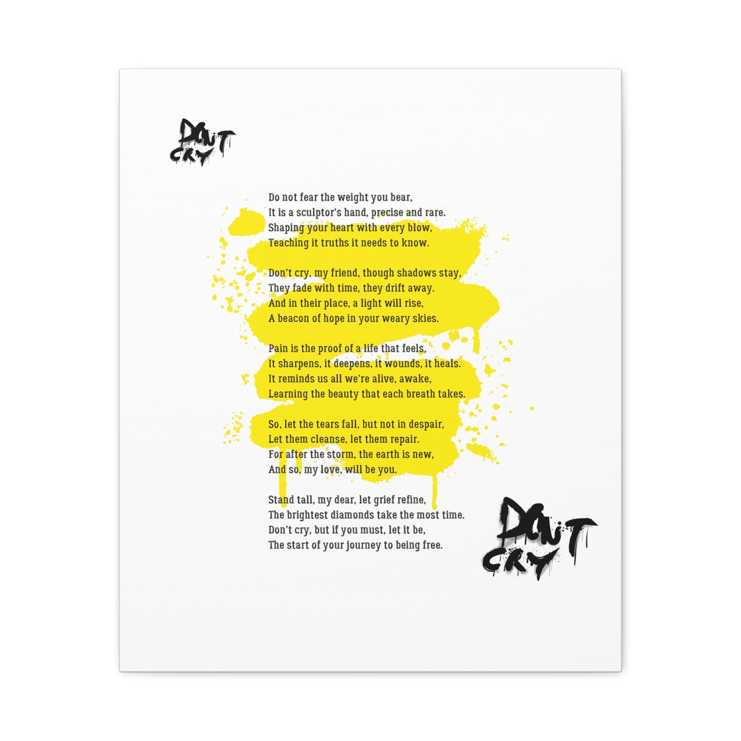Inspirational Canvas Wall Art, Motivational Decor, Positive Quote, Home Office Wall Hanging, Unique Gift Idea, Modern Art Print