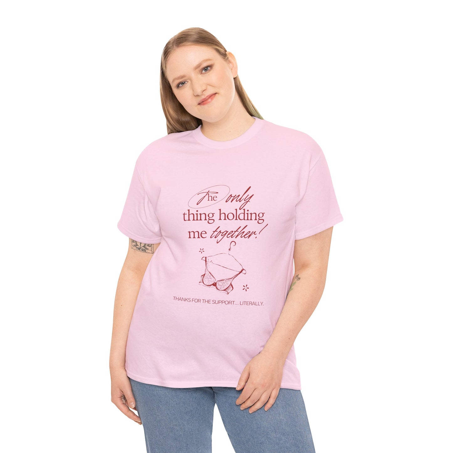 "Holding It Together" Unisex Heavy Cotton Tee: Funny Gift for Friends, Family, Self-Care, Casual Wear, Humor Shirts, Gift for Her