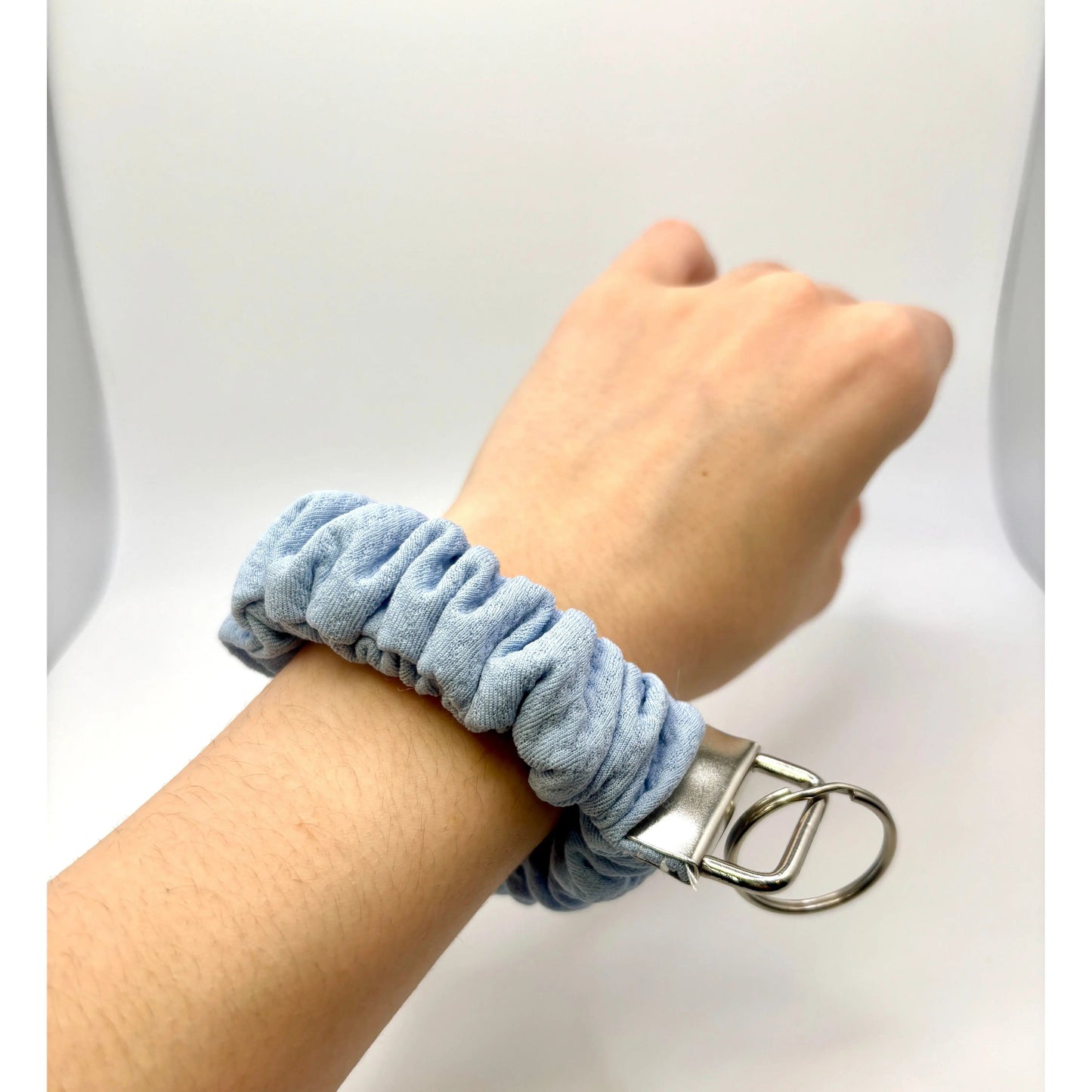 Light Blue Bullet Scrunchie Wristlet