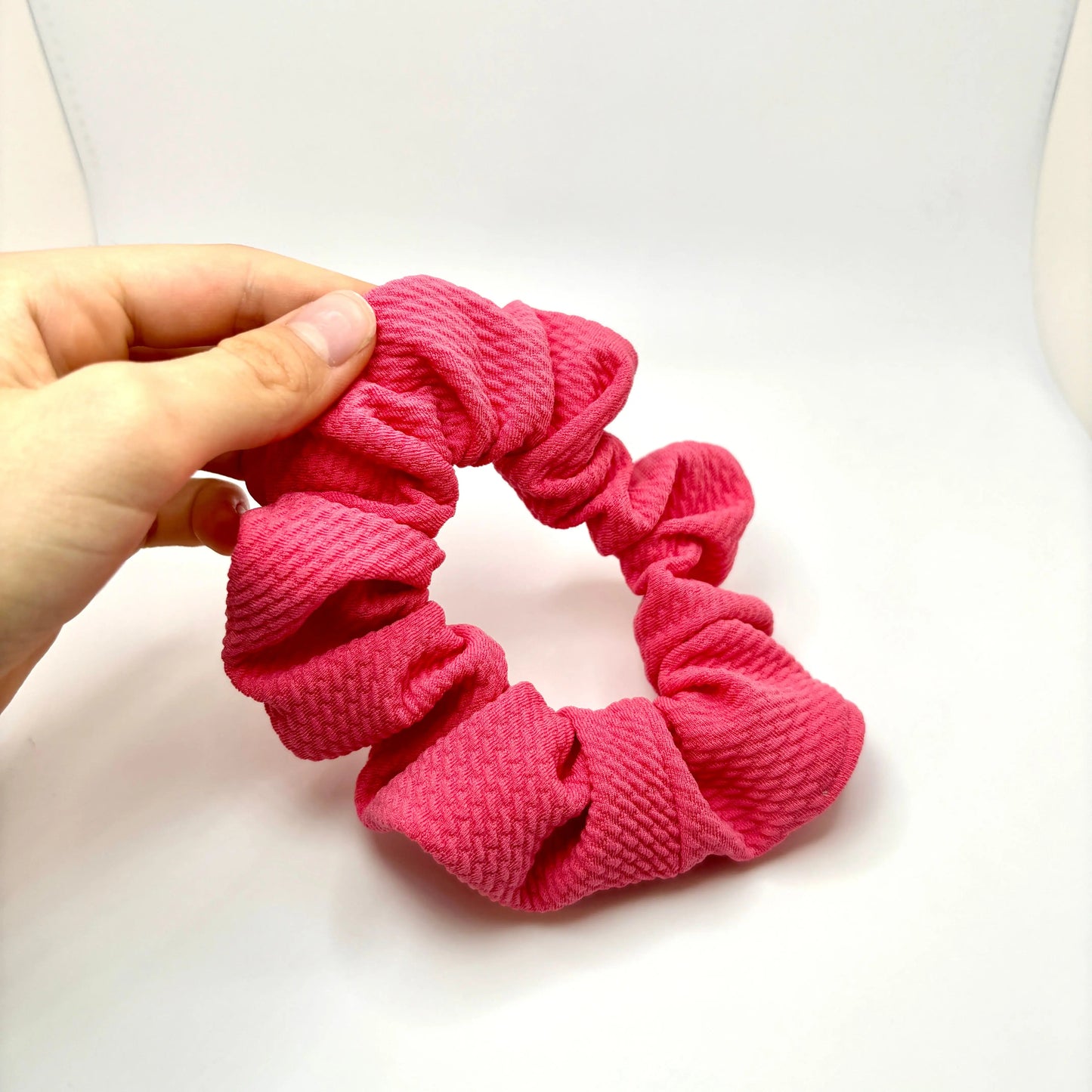 Mini Dark Coral Summer Bullet Scrunchie