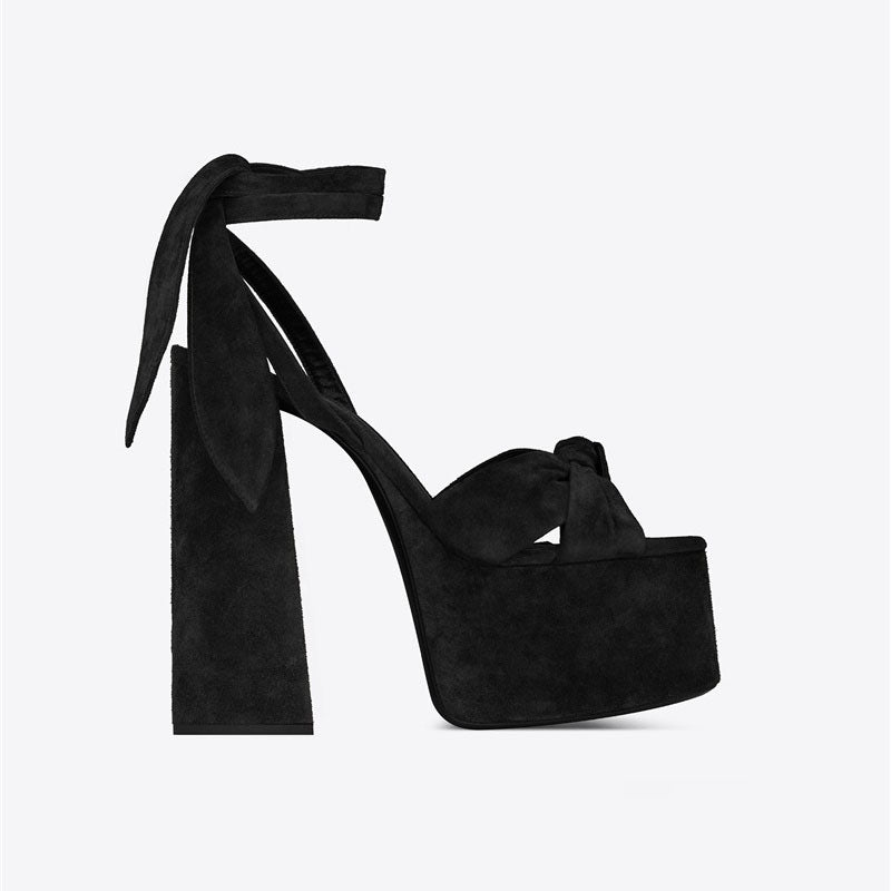 Summer Open Toe Sandals Ankle Strap Roman Shoes Chunky Heels Plus Size Women's Sandals