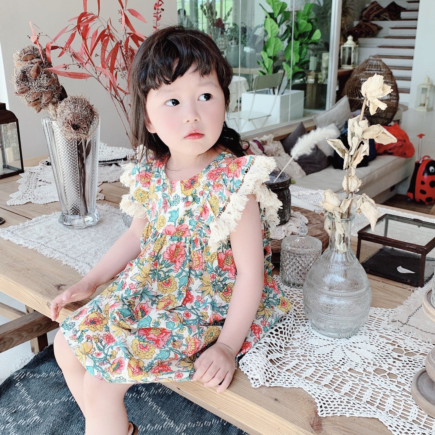 European and American retro ethnic print skirt