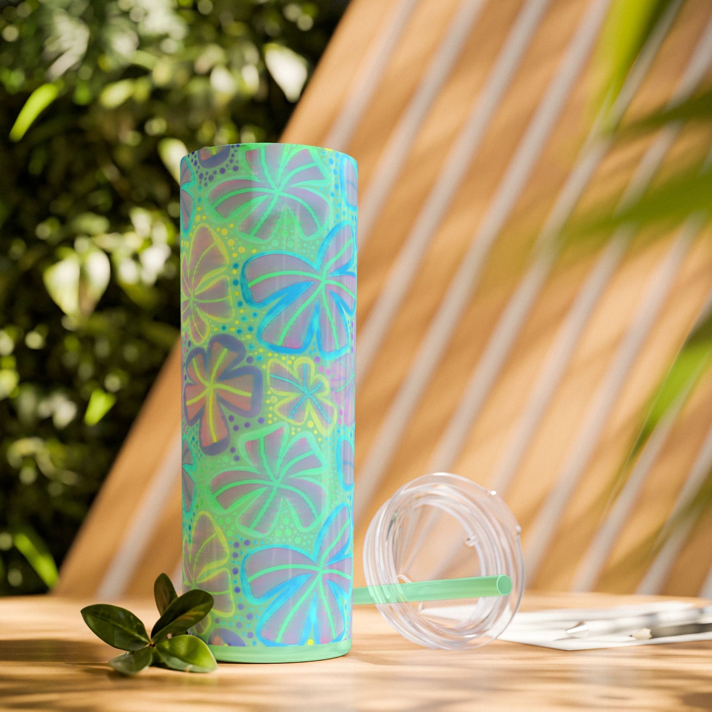 Pastel Butterfly Tumbler, 20oz Drinkware, Spring Decor, Cute Gift for Her, Eco-Friendly Cup, Floral Water Bottle