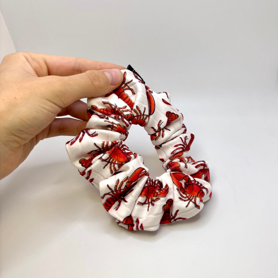 Mini Lobster Summer Ribbed Scrunchie