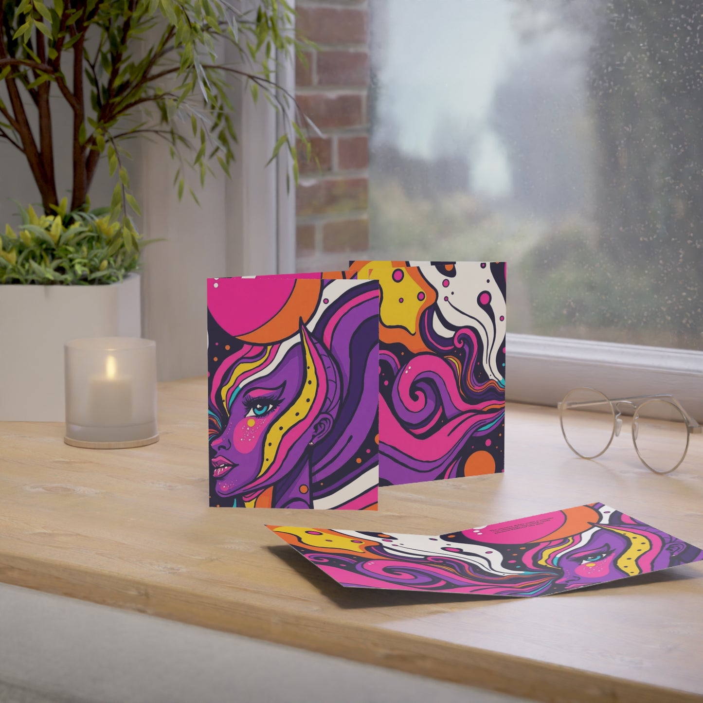 Vibrant Art Greeting Cards - Colorful Abstract Designs for Any Occasion, Art Cards, Fun Stationery, Unique Gift, Invite, Note Cards
