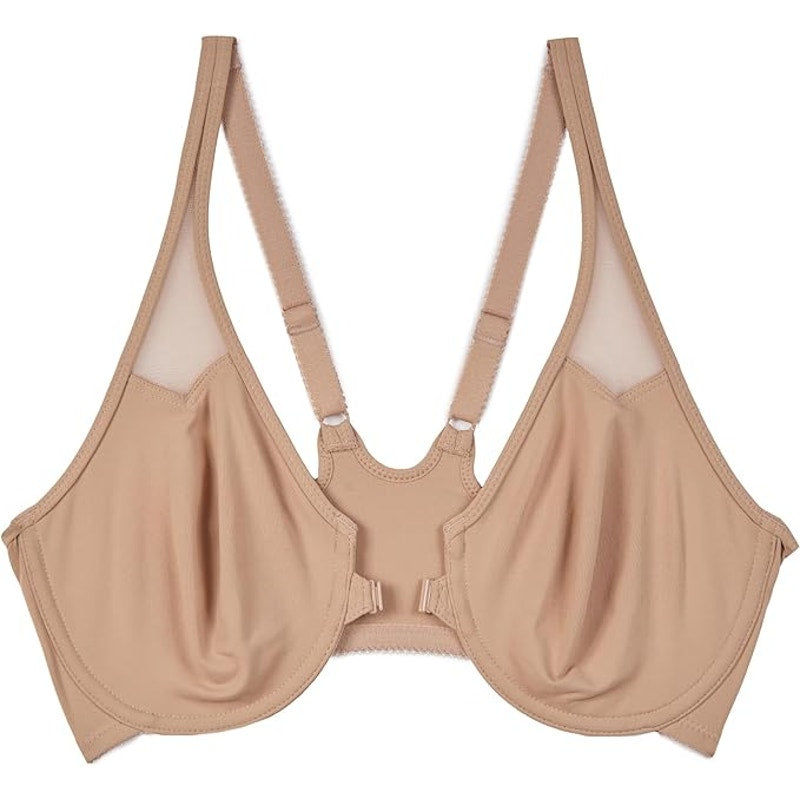 New Wacoal Women's 38D Tan Toast Unlined Front Close Underwire Racerback Bra