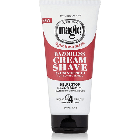 Magic Cream Shave, Razorless, Extra Strength, for Coarse Hair 170g