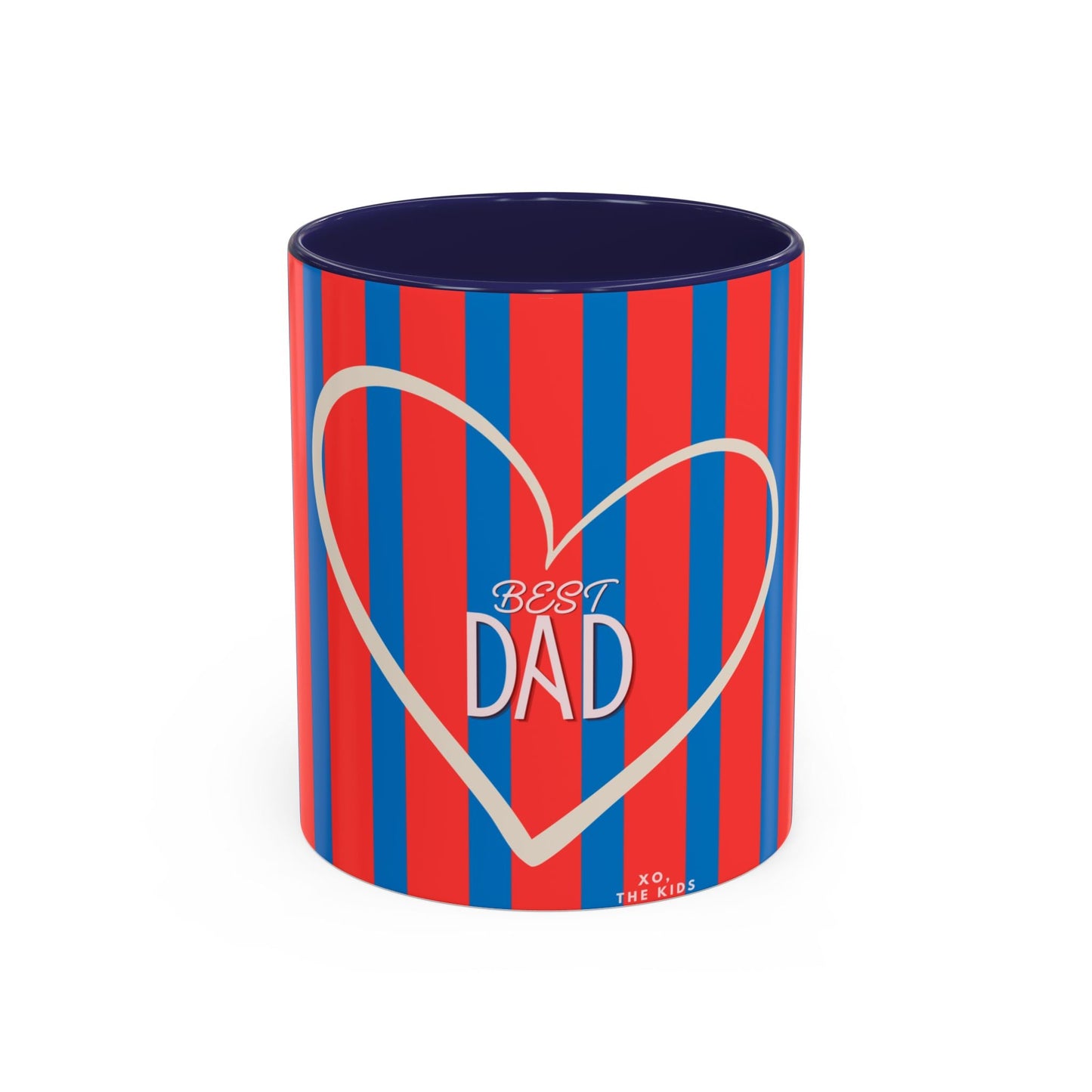 Best Dad Striped Accent Coffee Mug — Father's Day Gift