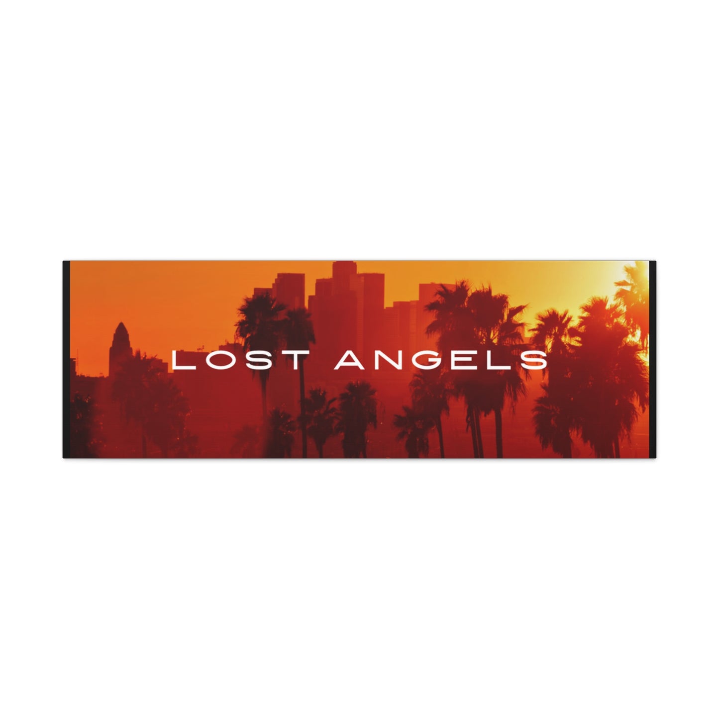 Lost Angels Wall Art Canvas | Sunset Cityscape Print, Home Decor, Gift for Art Lovers, Modern Living Room, California Vibe