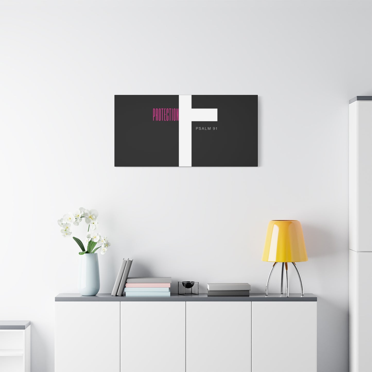 Faith-Inspired Canvas Print - Psalm 91, Home Decor, Wall Art, Christian Gift, Inspirational Decoration