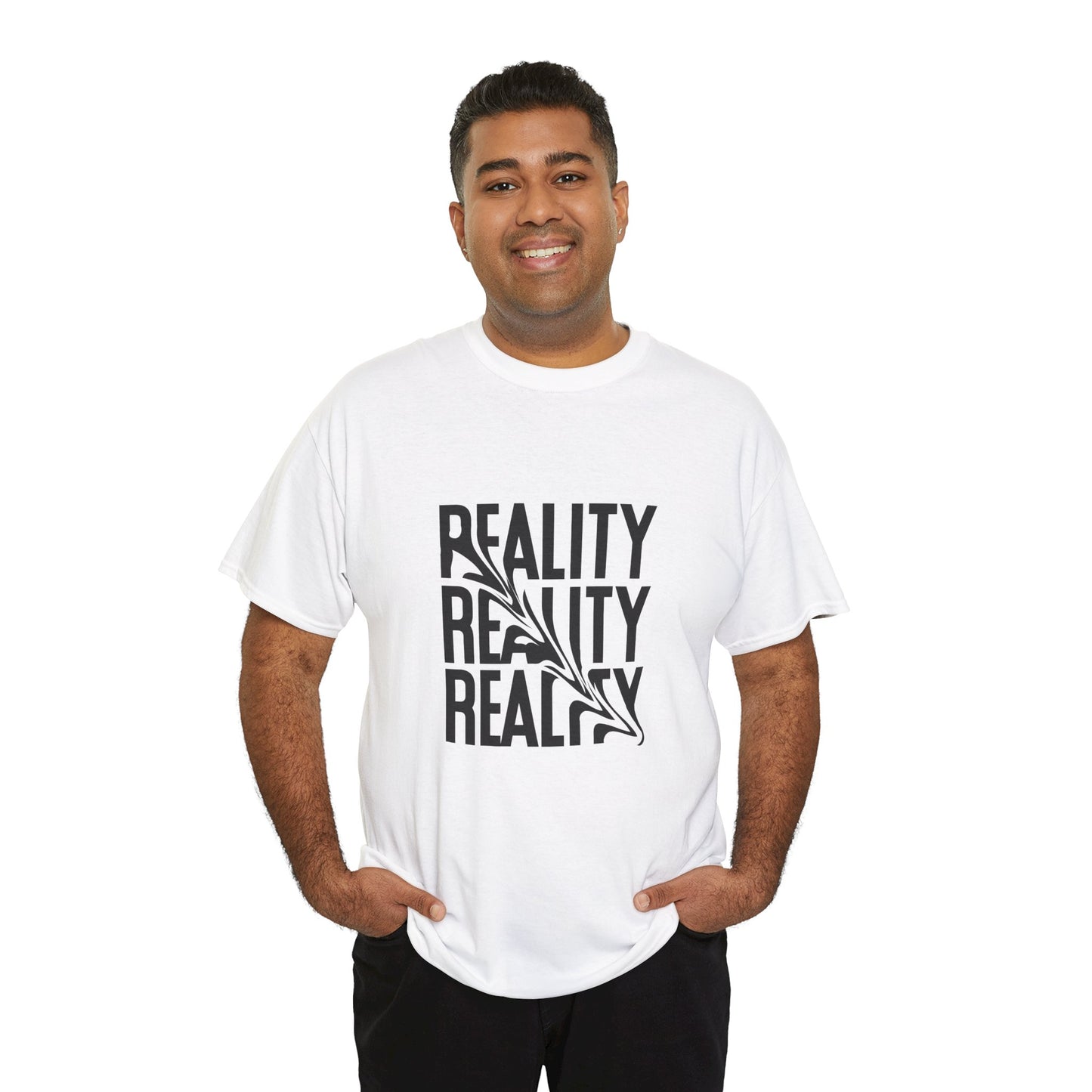 Reality Unisex Heavy Cotton Tee - Trendy Graphic Shirt, Casual Wear, Gift for Friends, Everyday Style, Unique Statement Top