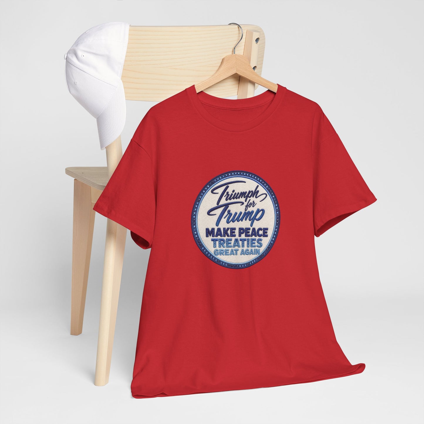 "Make Peace Treaties Great Again" Embroidery Badge Pattern T-Shirt - MADE TO ORDER ✨ CUSTOMIZABLE WITHIN REASON