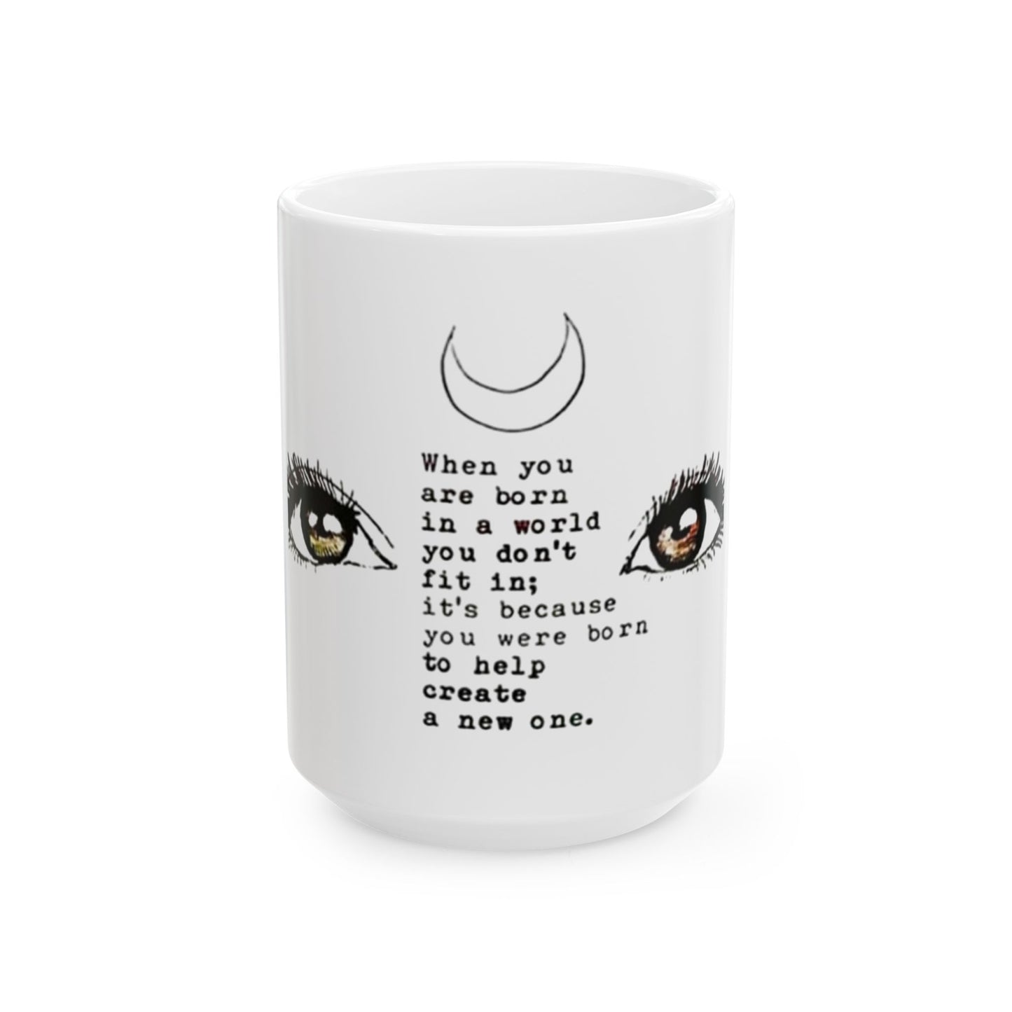 Inspirational Quotes Ceramic Mug, Born to Stand Out Motivational Coffee Cup, Unique Gift for Creatives, 11oz & 15oz Sizes, Perfect for Home or Office