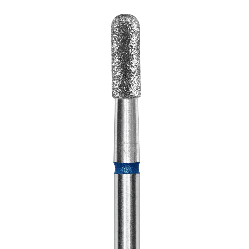 DIAMOND NAIL DRILL BIT, "CYLINDER", BLUE, HEAD DIAMETER 2.5 MM/WORKING PART 6.5 MM (FA30B023/6.5) - STALEKS™-1