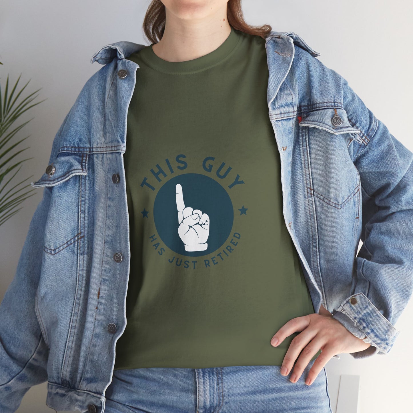 This Guy Has Just Retired Retirement Celebration Unisex Heavy Cotton Tee | Funny Gift for Retirees, Casual Wear, Retirement Party, Humor Shirt, Comfy Gift Idea