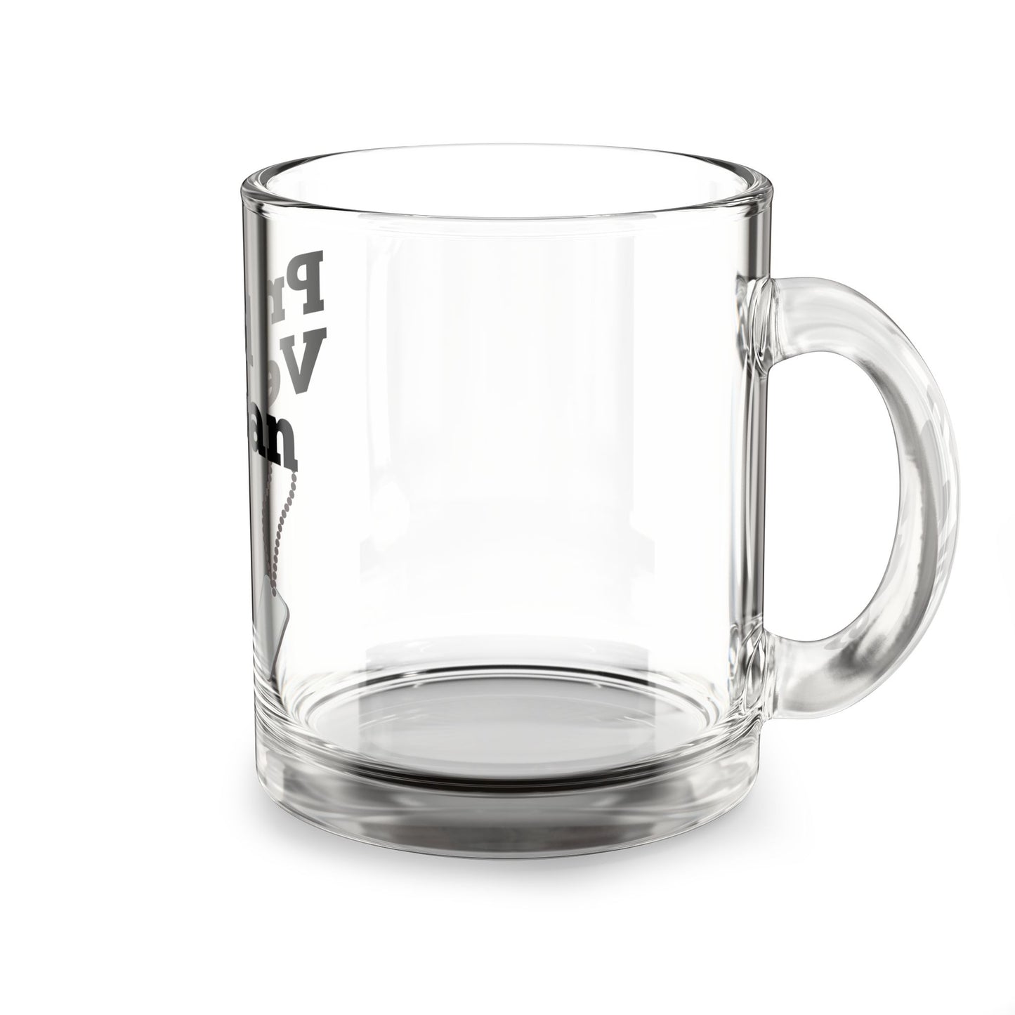 Proud Veteran Glass Mug, 10oz Dog Tags Military Tribute