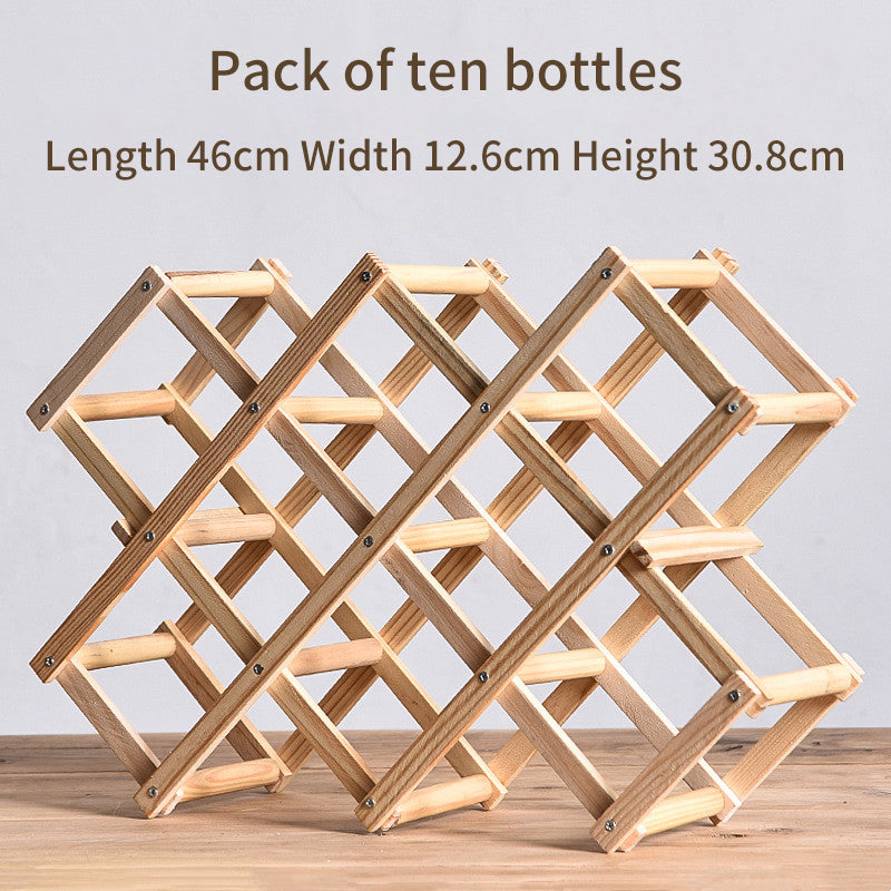 Red Wine Rack Solid Wood Household Small Modern Simple Red Wine Cabinet Display Rack Red Wine Rack