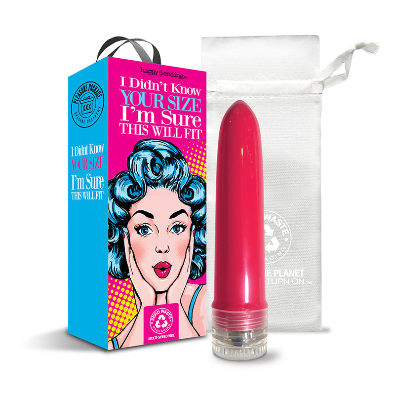 Pleasure Package I Didn't Know Your Size - 4" Multi-Speed Vibe-1