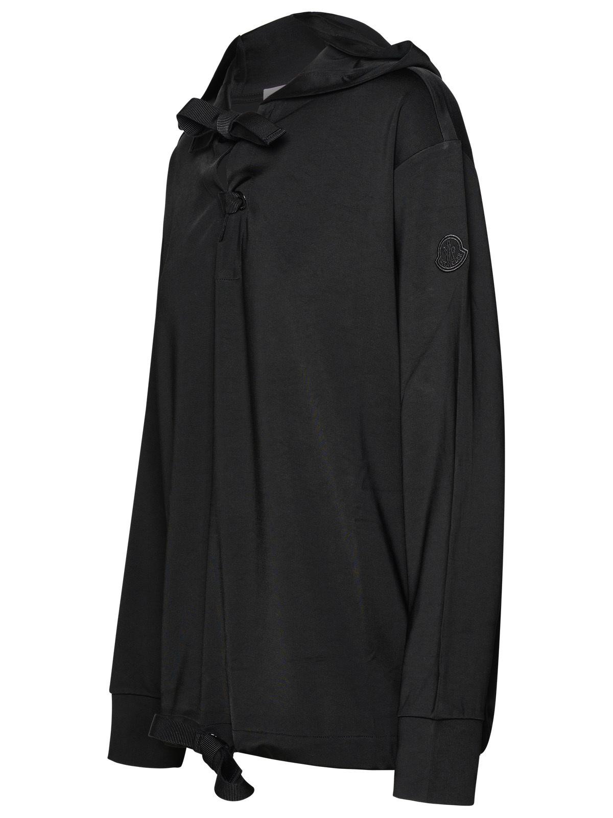 Moncler Black Viscose Hoodie Women