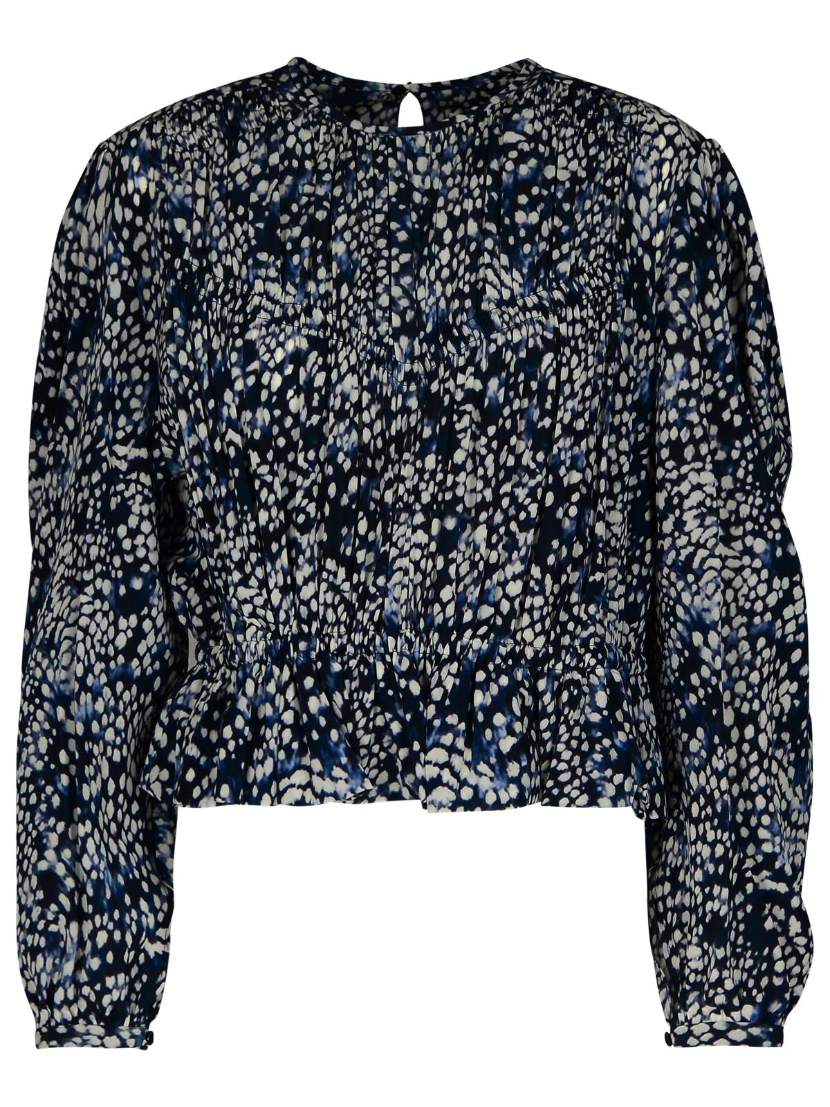 Isabel Marant 'Gelina' Blue Silk Blend Blouse Women