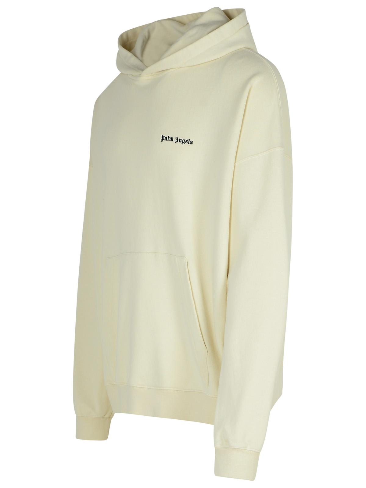 Palm Angels Cream Cotton Sweatshirt Men