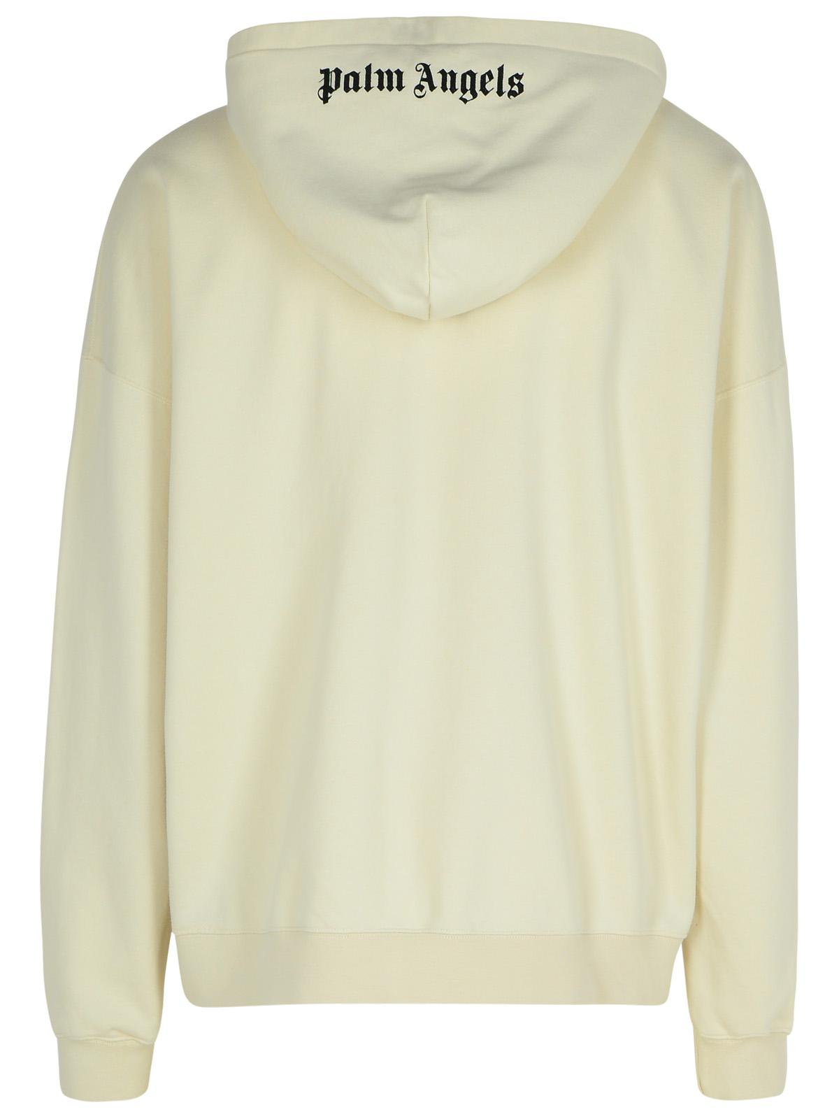 Palm Angels Cream Cotton Sweatshirt Men