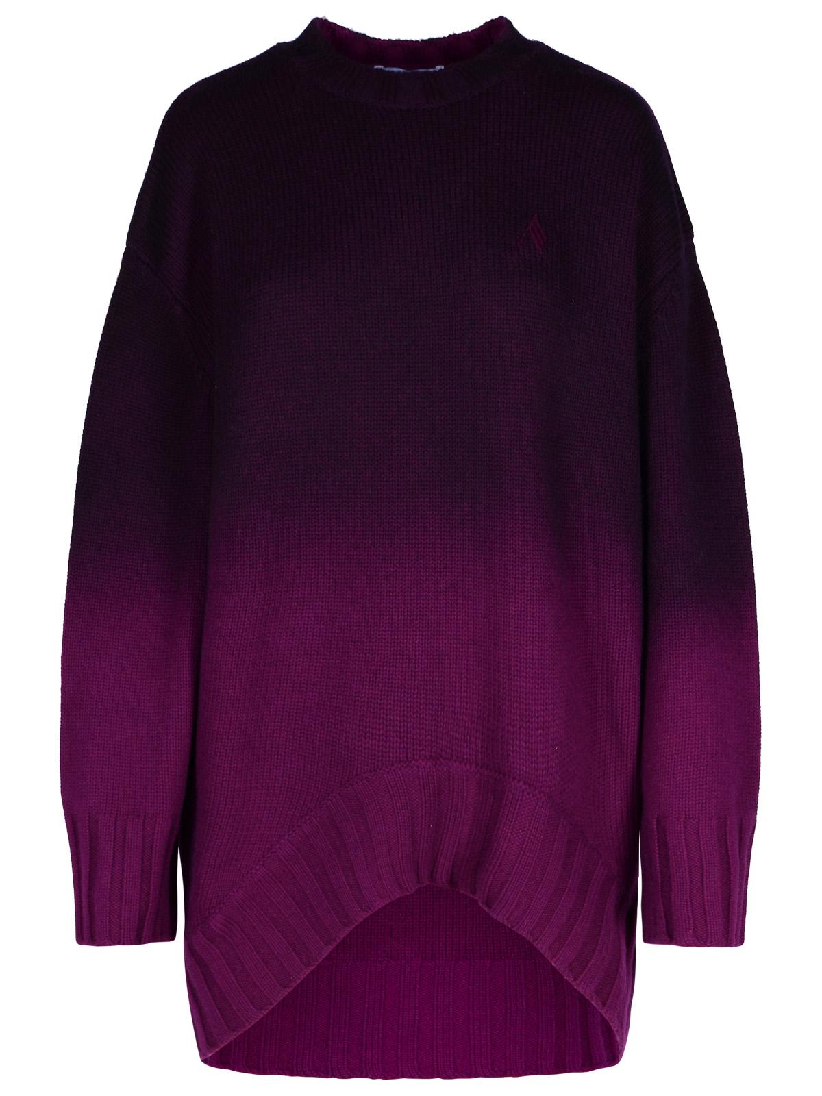 The Attico Purple Wool Blend Mini Dress Women