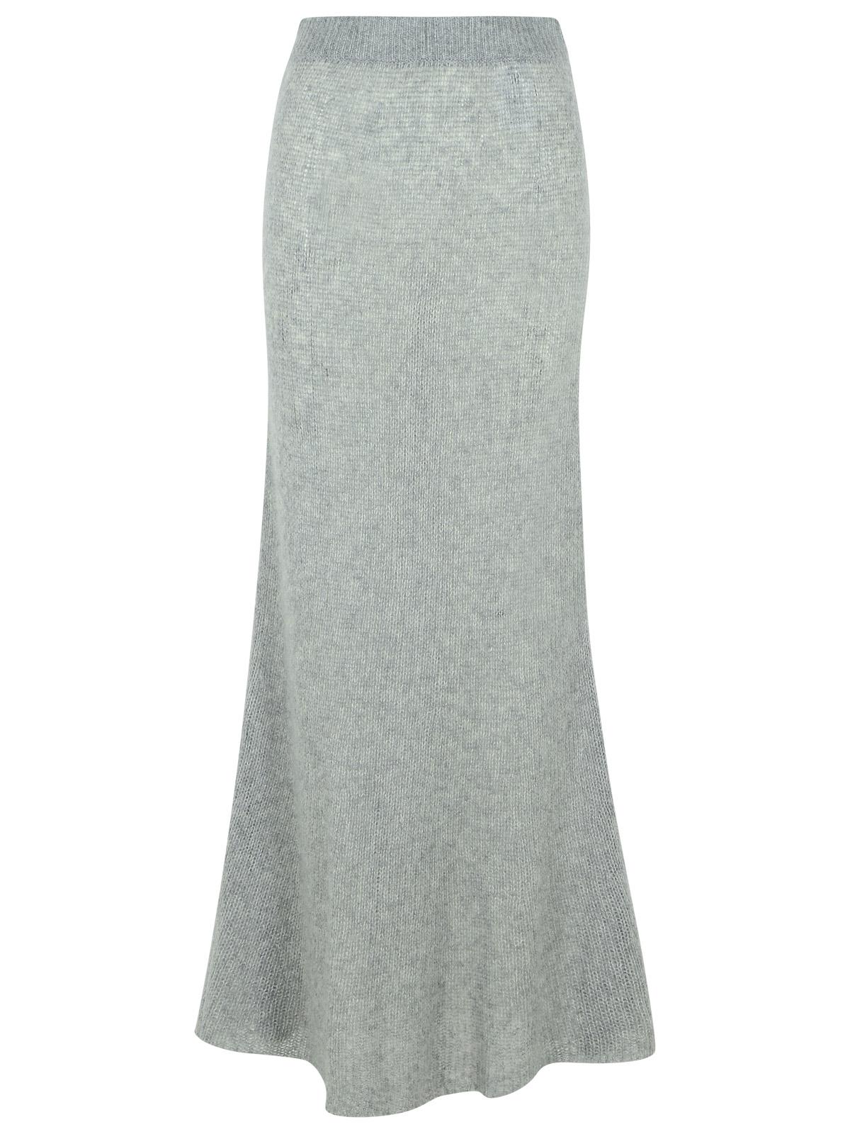 Lisa Yang 'Kelsy' Long Skirt In Grey Silk Blend Women