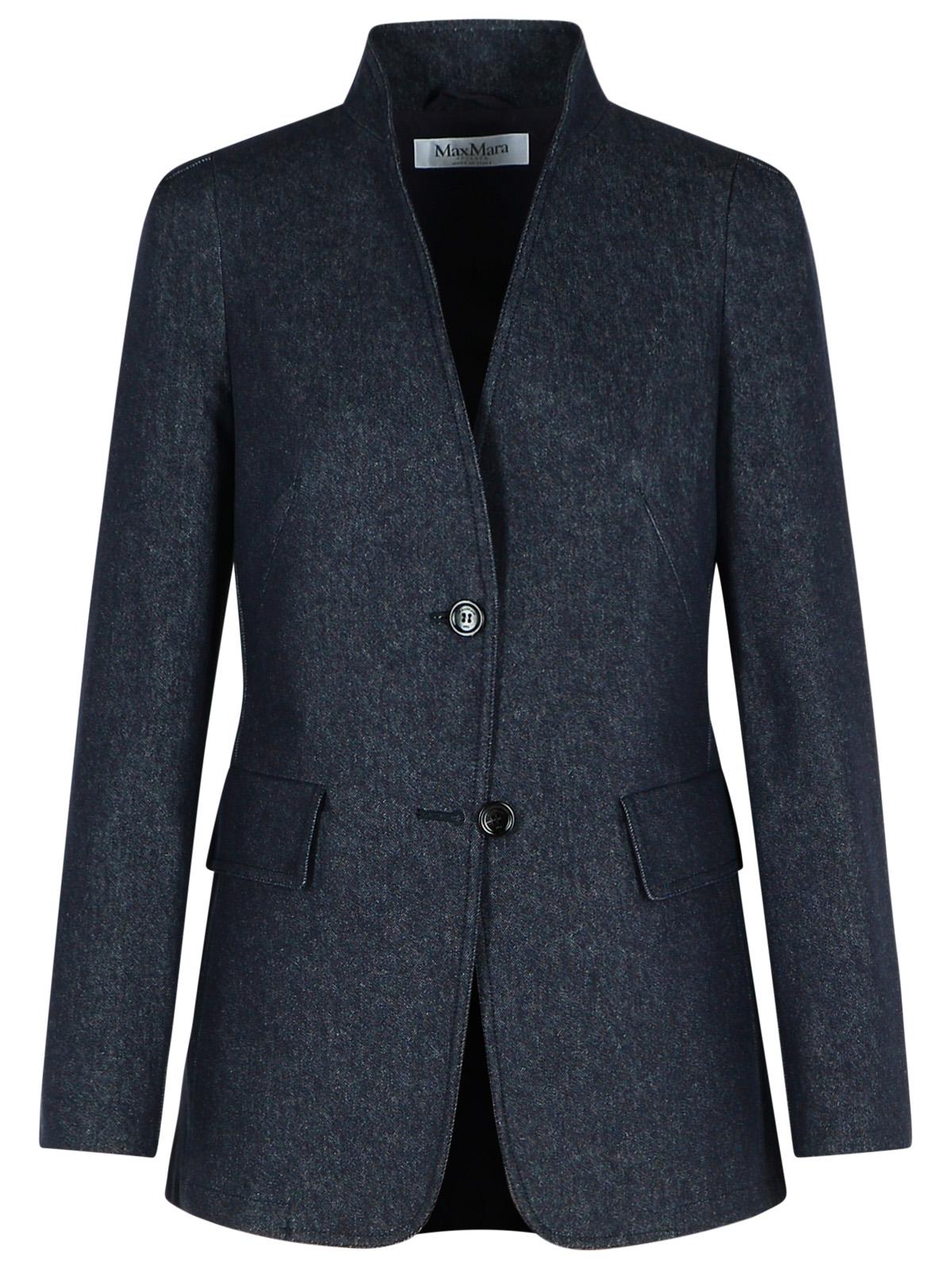 Max Mara 'Beatrice' Blue Cotton Blazer Women