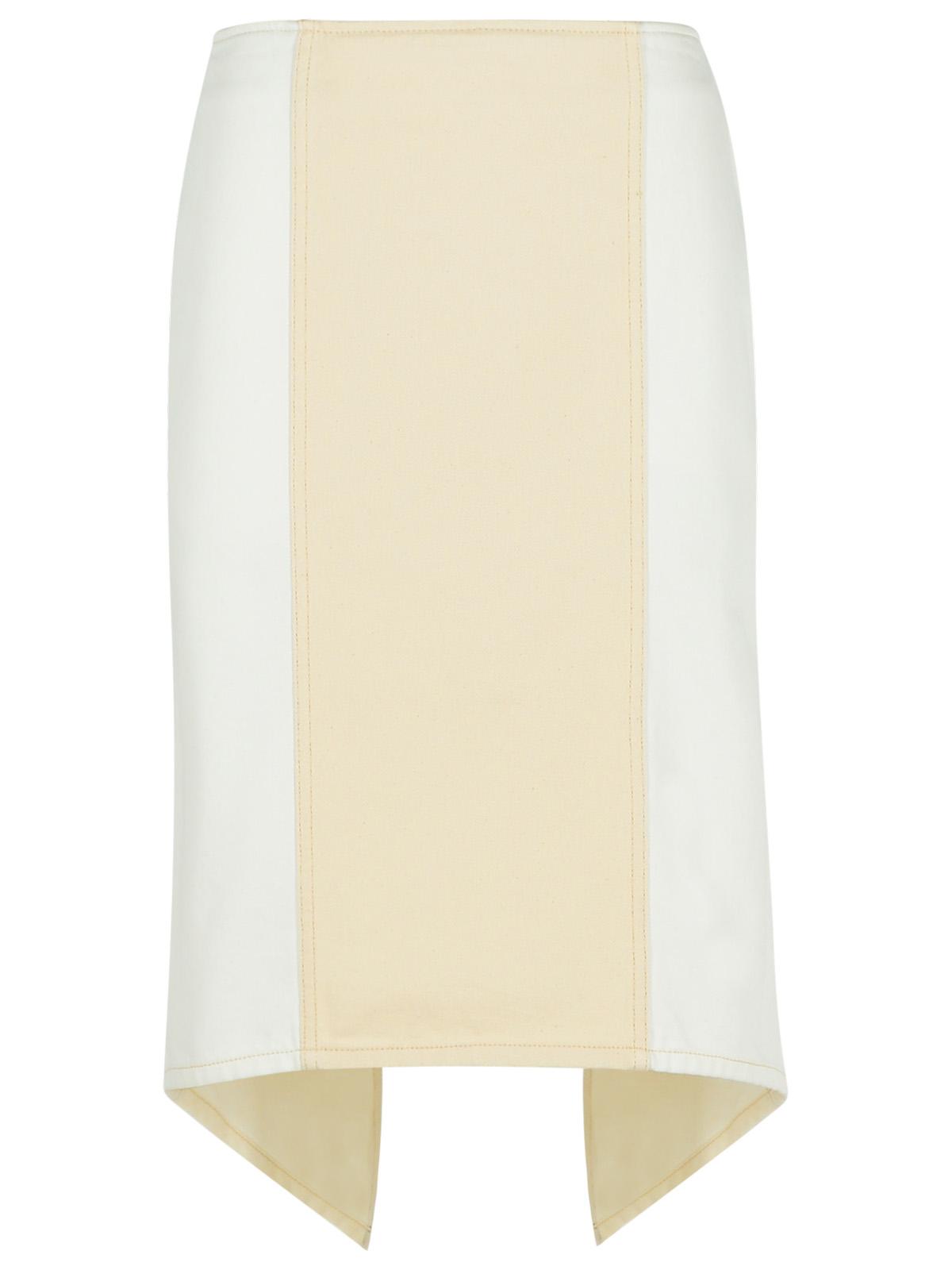 Jw Anderson 'Layered' White Cotton Skirt Women