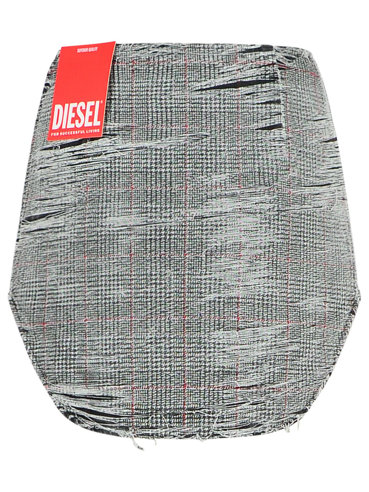 Diesel 'Ada' Grey Cotton Miniskirt Women