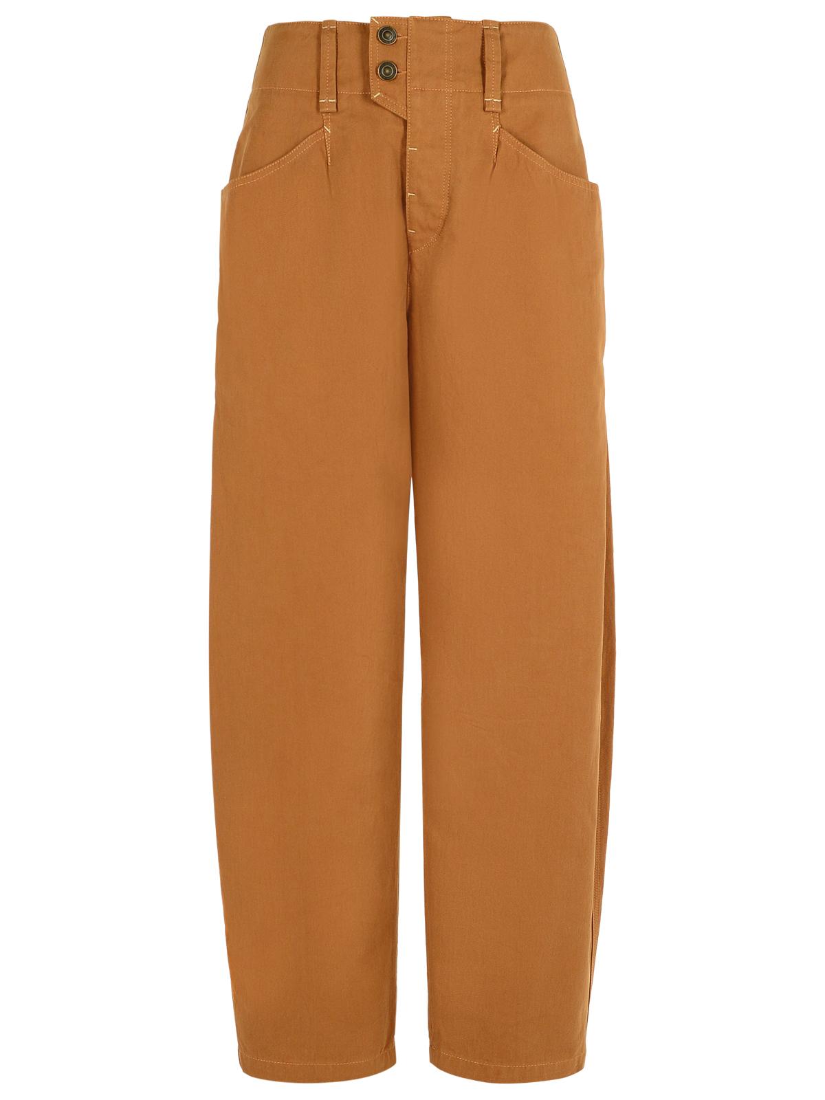 Isabel Marant 'Oumaya' Cotton Cognac Pants Women