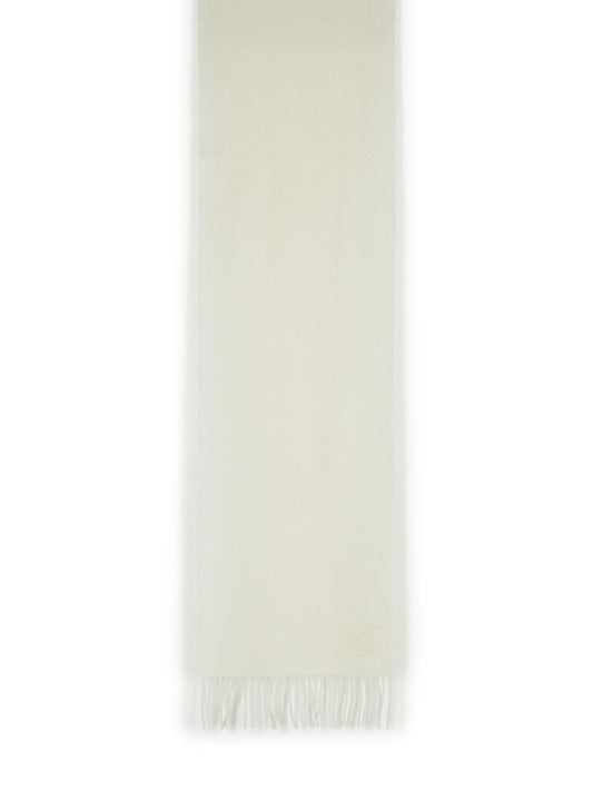 Max Mara 'Wsdalia' Optical White Cashmere Scarf Women