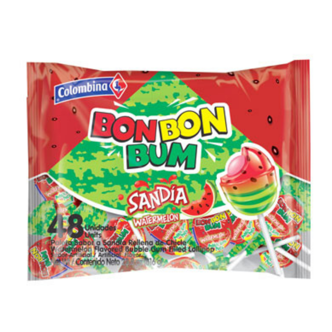 Bon Bon Bum Watermelon Lollipops (48ct)