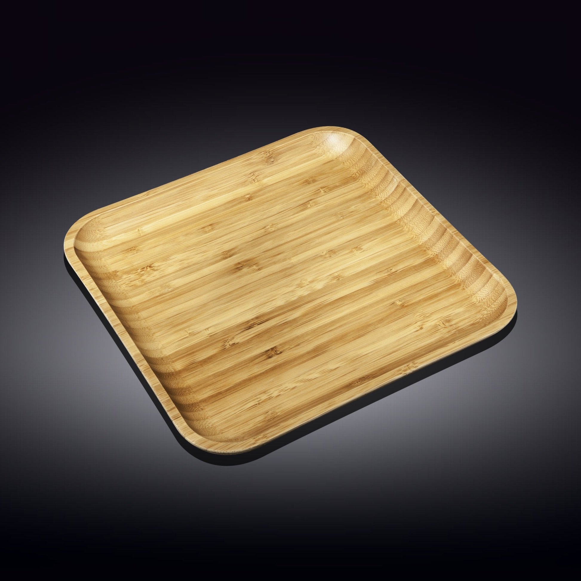Bamboo Square Platter 13" inch X 13" inch | For Appetizers / Barbecue / Steak-1