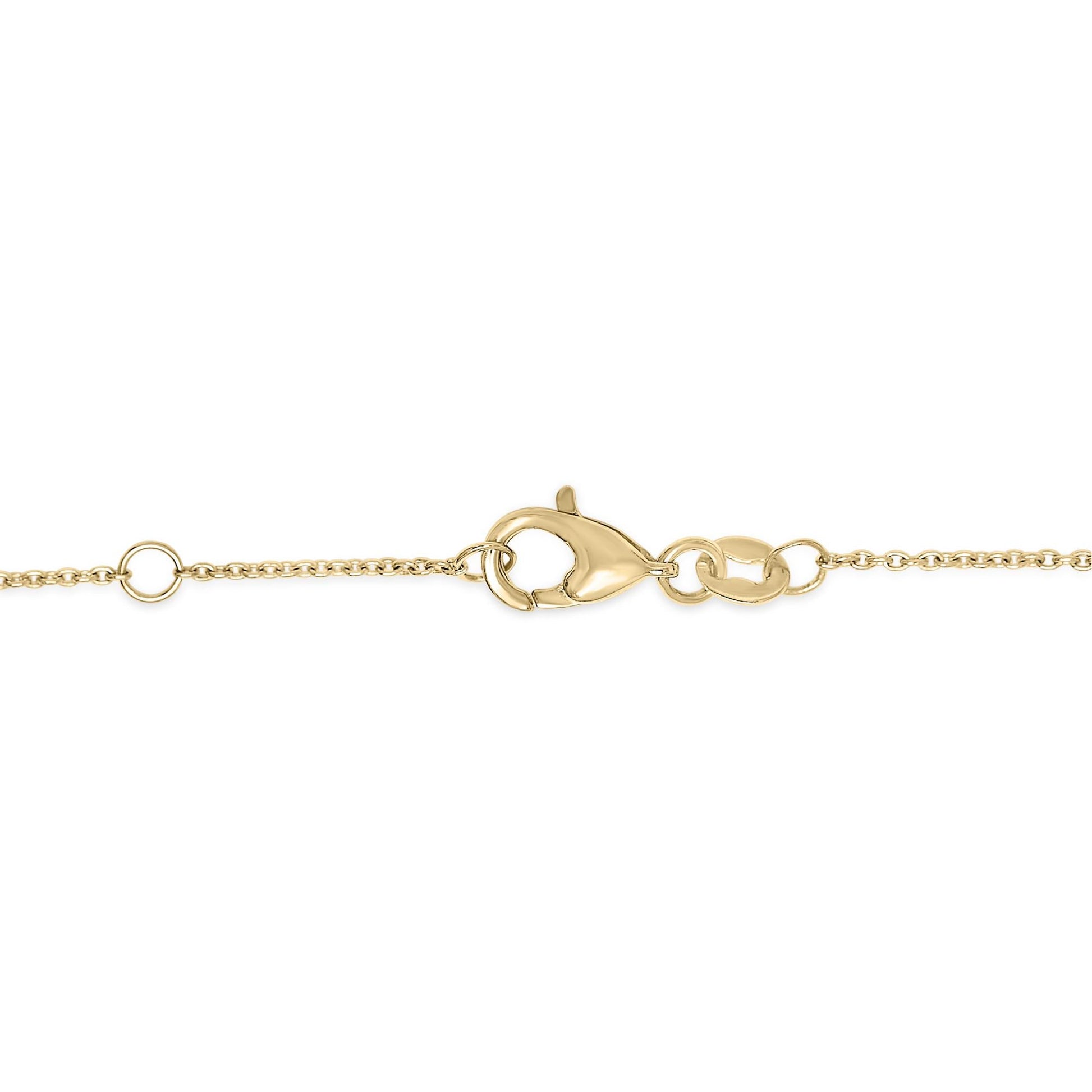14K Yellow Gold Alternating Green Emerald and Diamond Bezel Station Chain Bracelet - Size 7.5 inch-3
