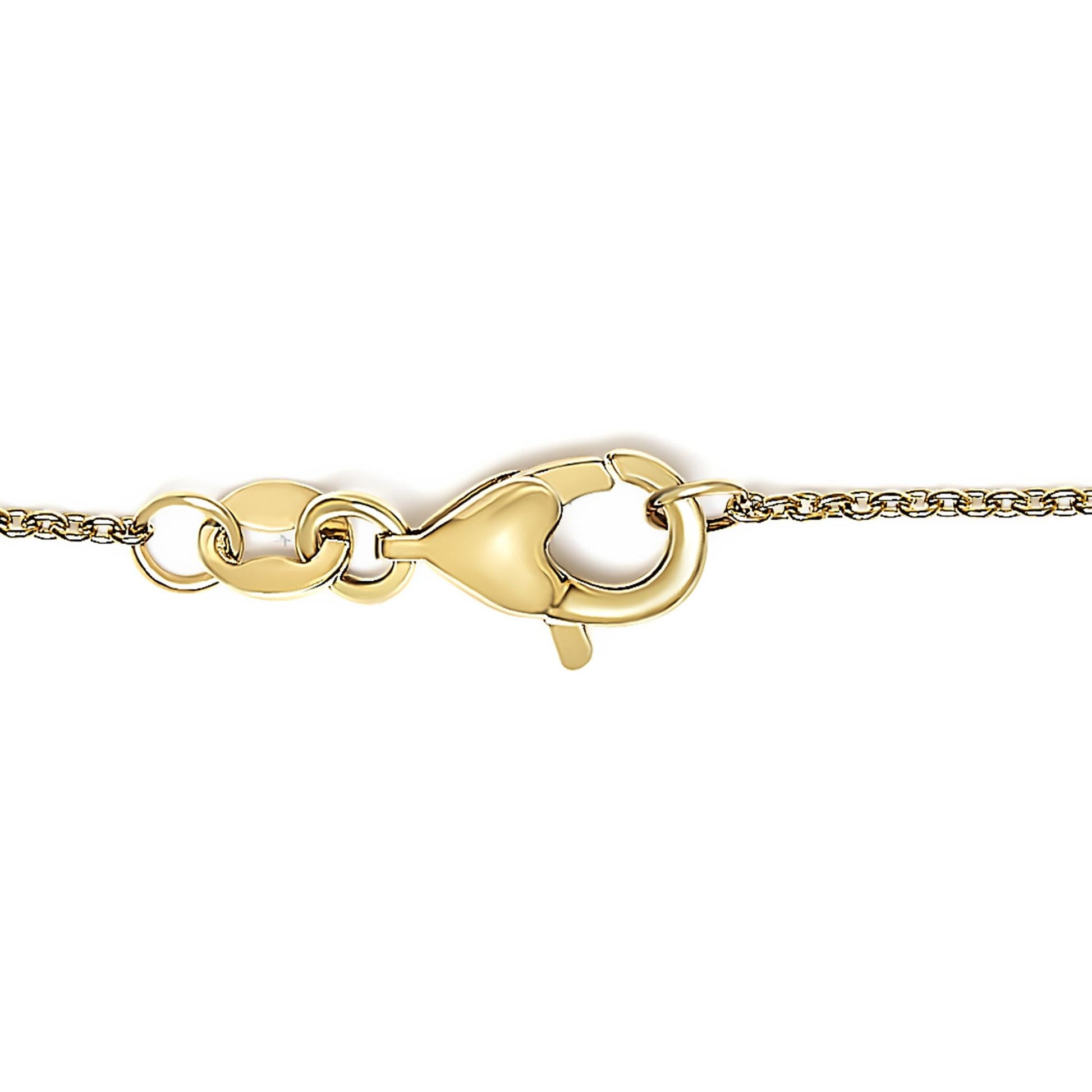 14K Yellow Gold Alternating Red Ruby and White Diamond Bezel Station Chain Bracelet (I-J Color, SI2-I1 Clarity) - 7.5" Inches-1