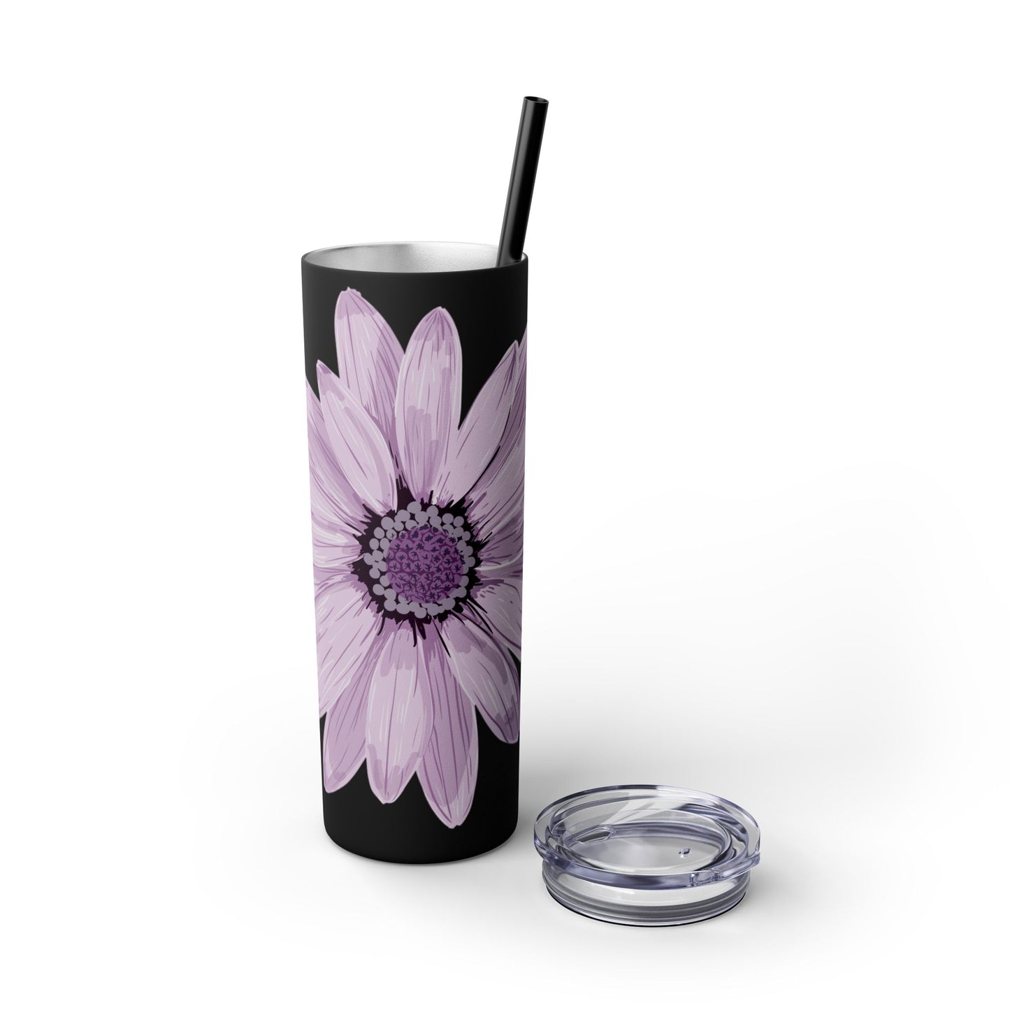 Floral Skinny Tumbler, 20oz - Stylish Drinkware for Home, Office, Gifts, Party Favors, Spring Decor
