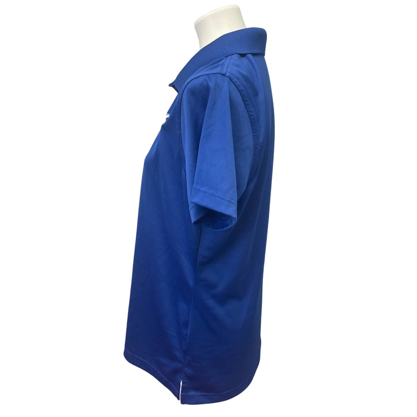 CornerStone Womens Large Blue OREO Short Sleeve Collared Polyester Polo Shirt