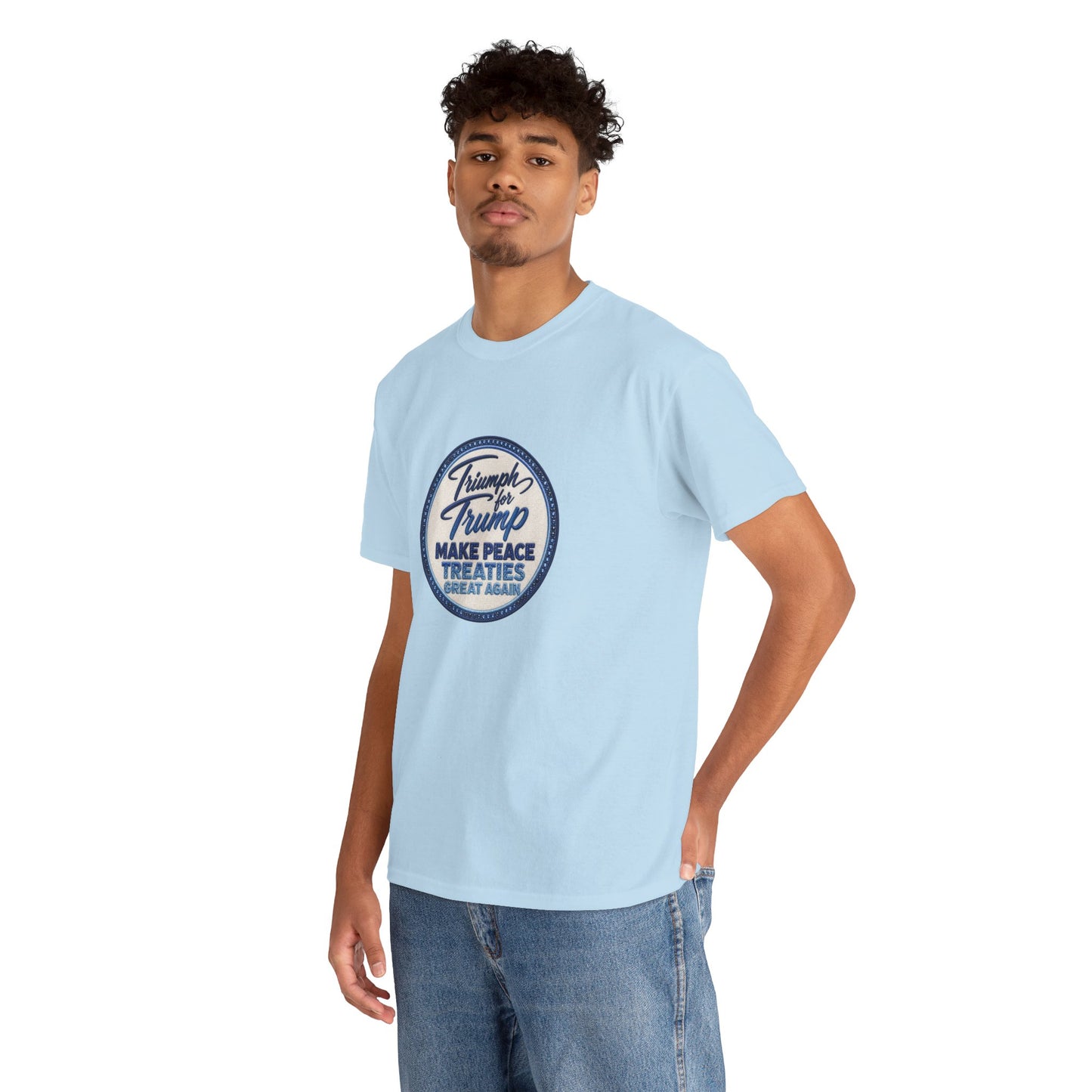 "Make Peace Treaties Great Again" Embroidery Badge Pattern T-Shirt - MADE TO ORDER ✨ CUSTOMIZABLE WITHIN REASON