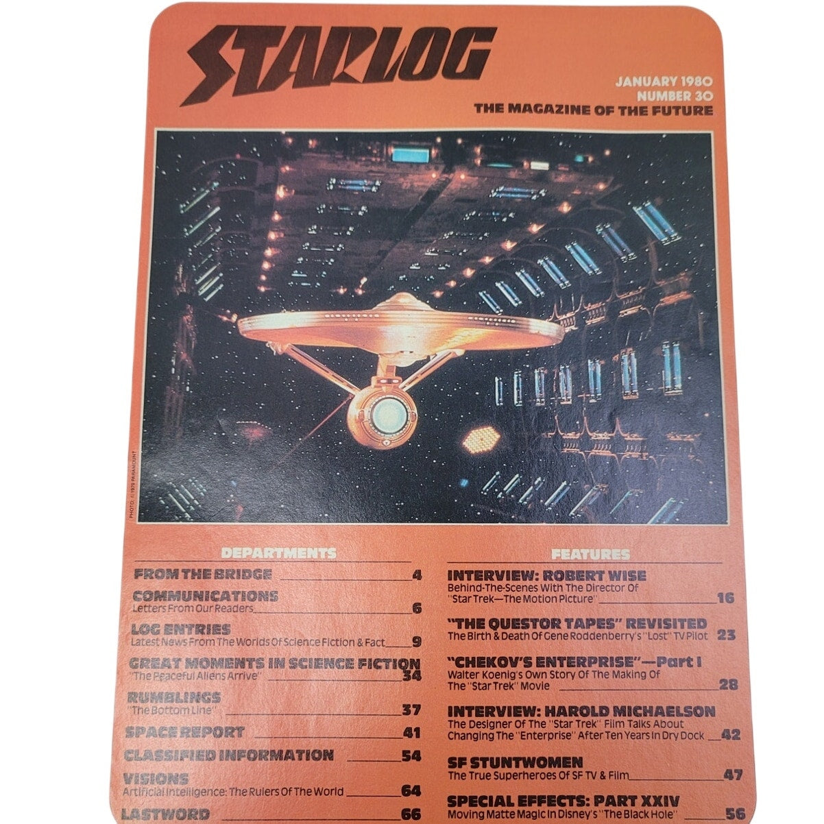 Vintage January 1980 Starlog The Magazine of the Future #30 Star Trek Movie