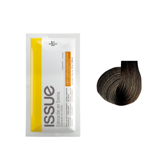 Issue Coloración en Crema Hair Color Kit #5.1 Light Ash Brown (1.66oz)