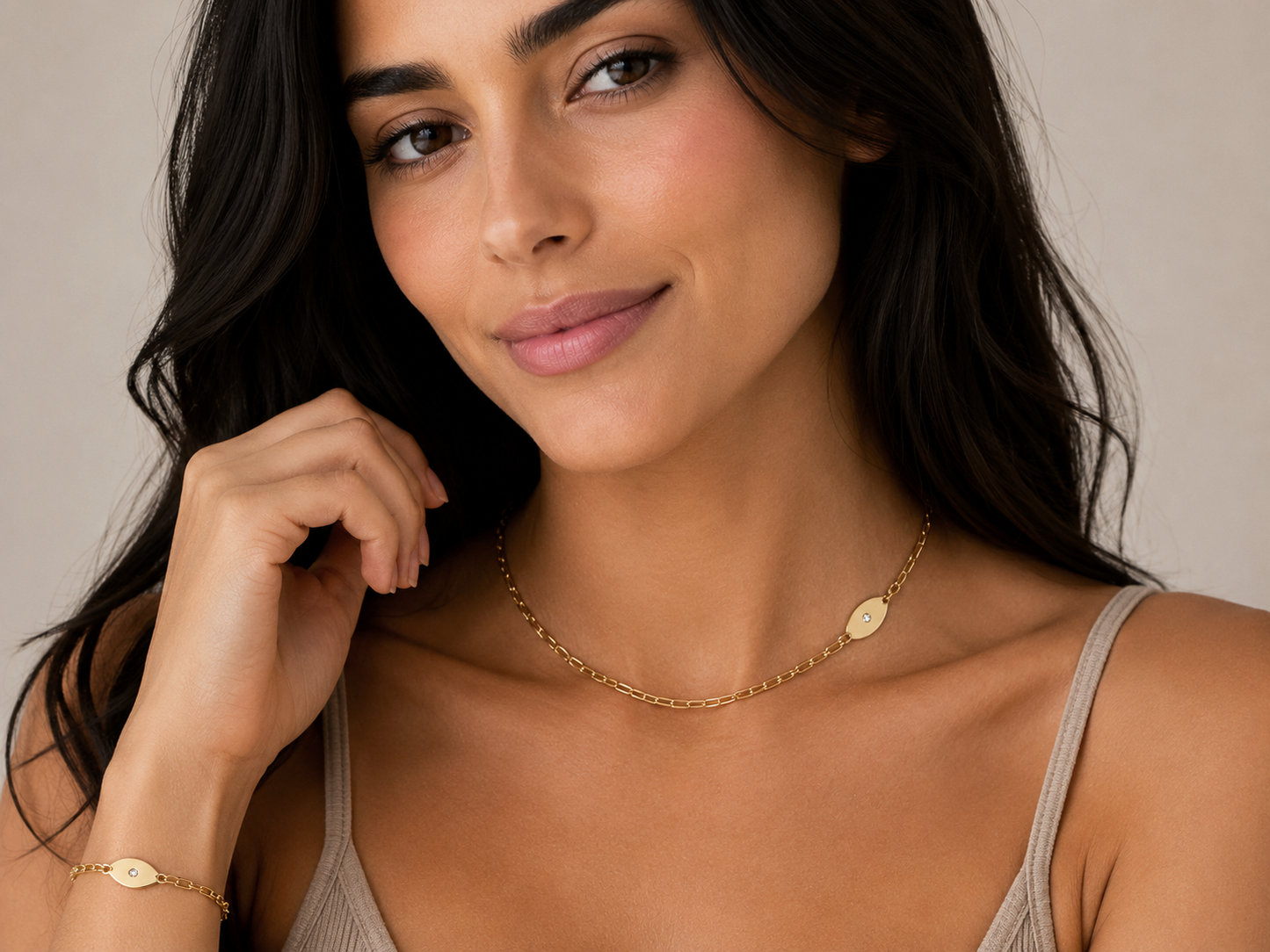 Dani Star of David Diamond Paperclip Necklace