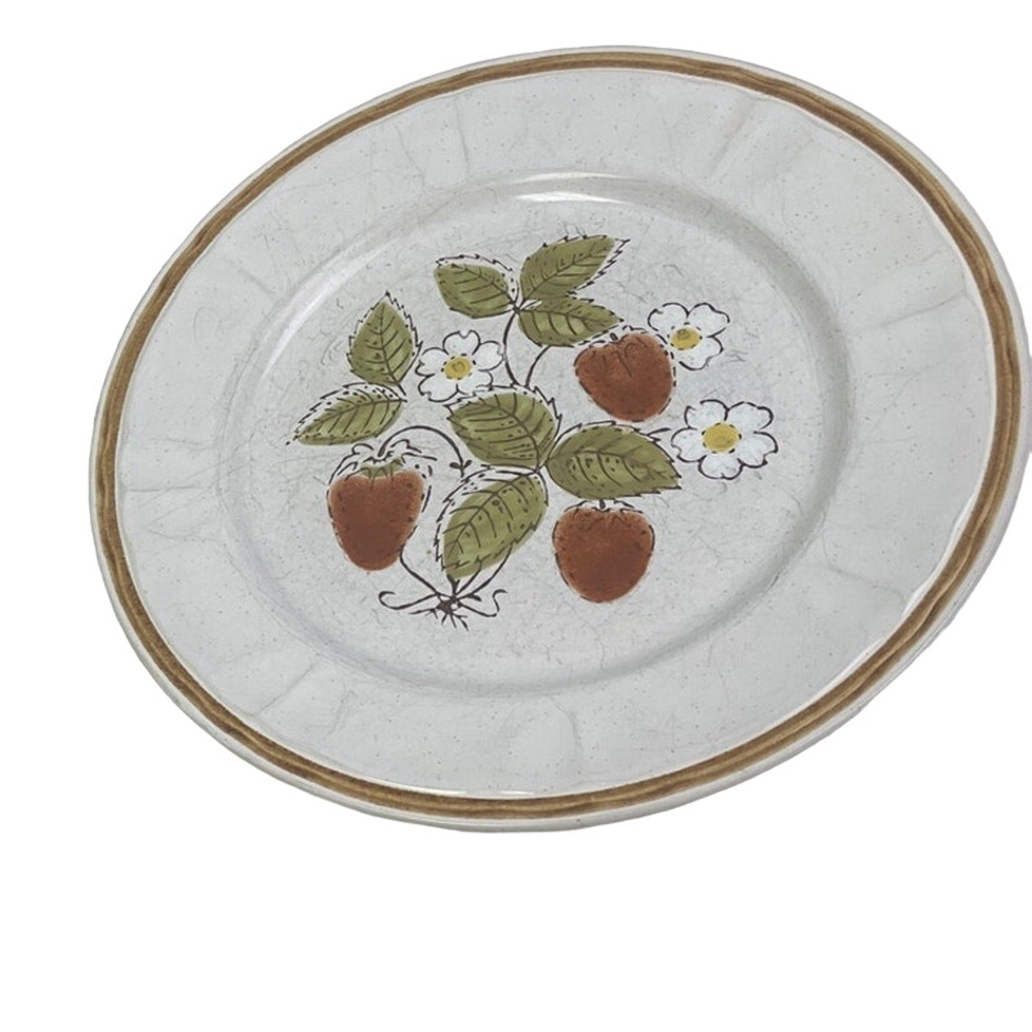 Set of 4 Vintage Handpainted Americana Hearthside Stoneware Berries N Cream