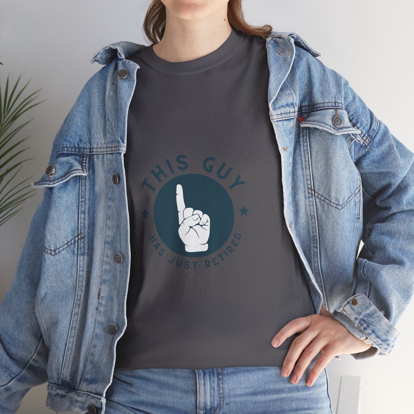This Guy Has Just Retired Retirement Celebration Unisex Heavy Cotton Tee | Funny Gift for Retirees, Casual Wear, Retirement Party, Humor Shirt, Comfy Gift Idea